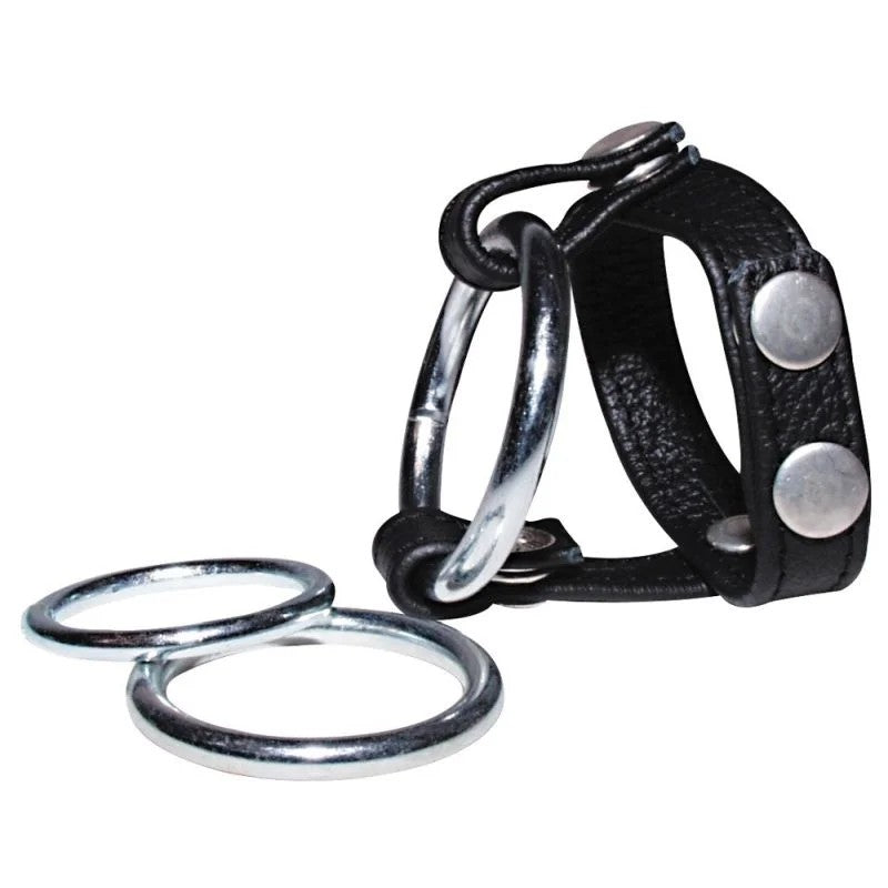 3-teiligesPenisringsetmitLederriemen