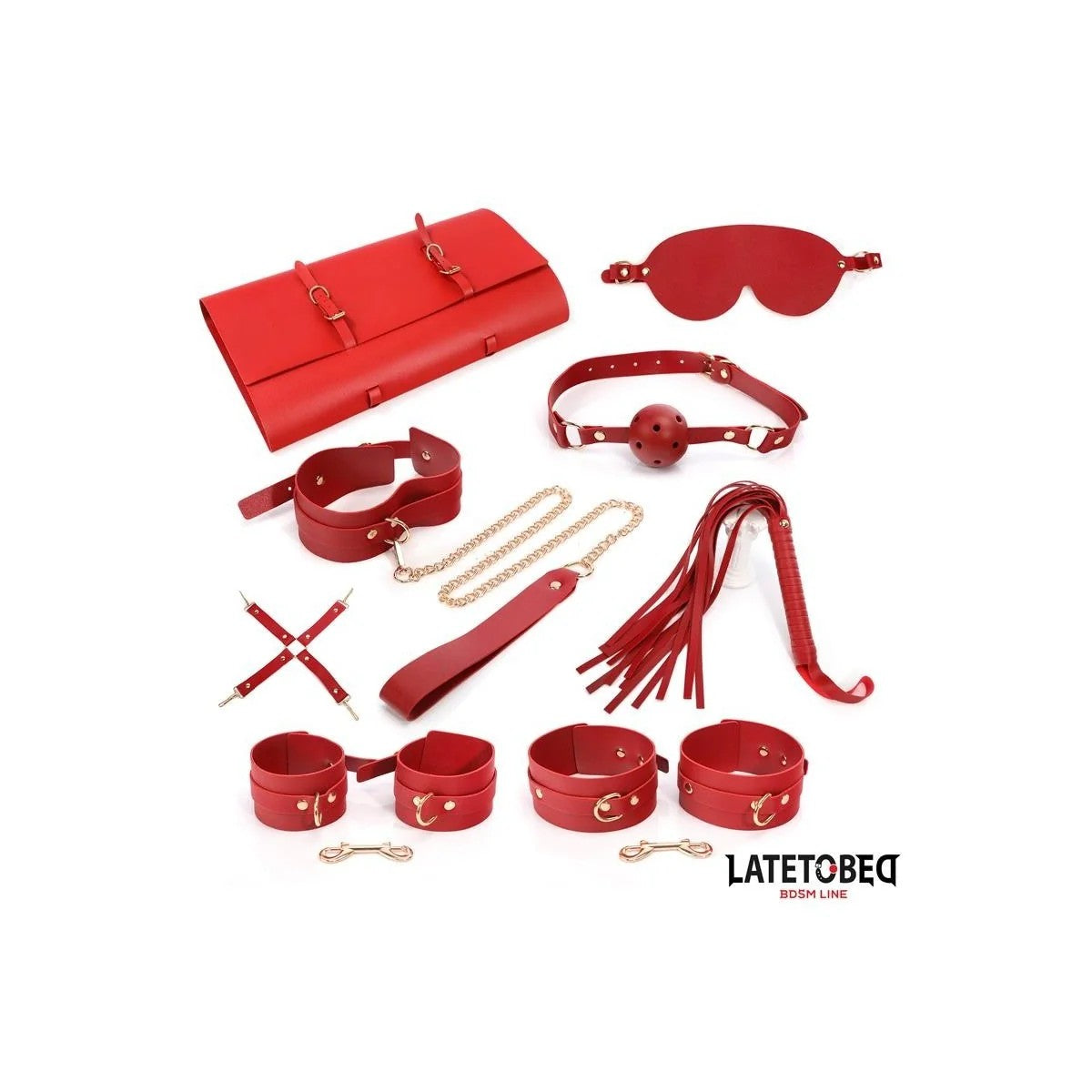 7-TEILIGESBONDAGE-SETMITTRAGETASCHEROTVONLATETOBEDBDSMLINE