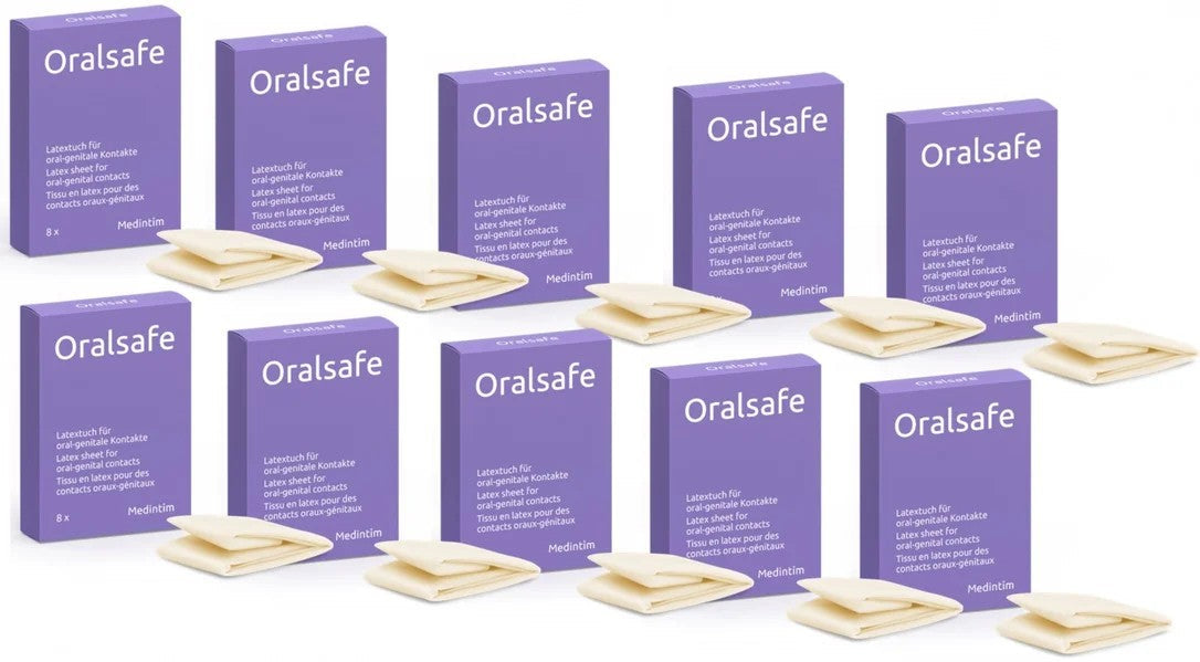 80er(10x8)MEDintimOralsafeLecktücherausLatexmitErdbeerAroma