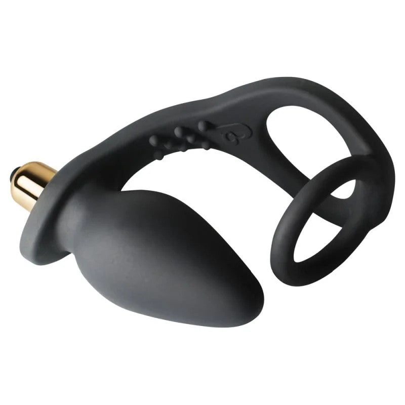 Analplug»Ro-Zen«mitPenisringund7Vibrationsstufen,schwarz