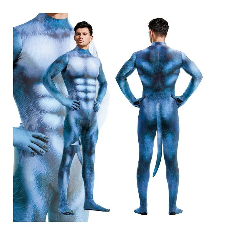 AnimalornyCosplayHundblauOverallunisex