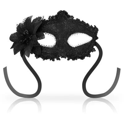 AntizazMaskenSeitlicheBlumeImVenezianischenStil–Schwarz|Ohmama