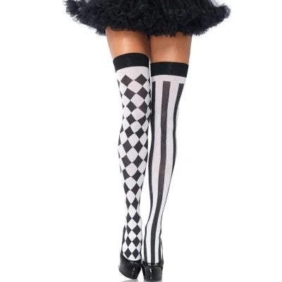 ArlequinHoheSockenSchwarz/Weiss|LegAvenue