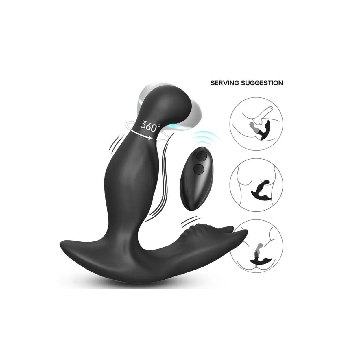 BATKINGVIBRATORANALPROSTATAROTATORFERNBEDIENUNGSCHWARZVONARMONYANAL