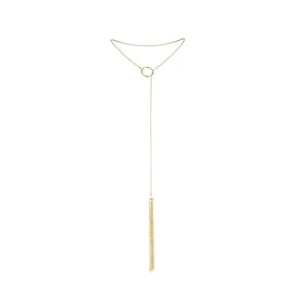 BIJOUX–MAGNIFIQUEMETALLKETTEMITGOLDENENFRANSEN