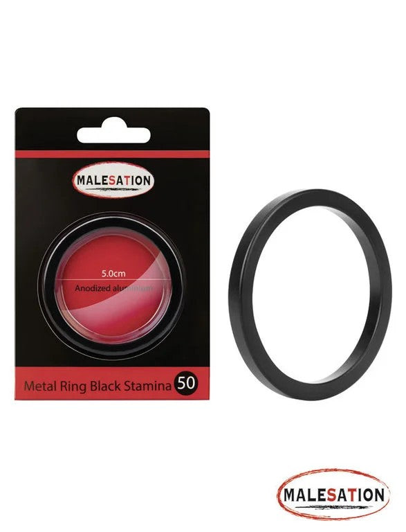 BlackStamina–AluminiumPenisring