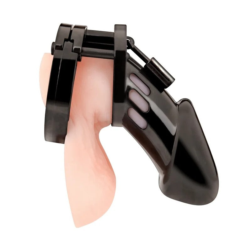 BLUELINEC&BGEARAcrylicSee-thruChastityCage–Black
