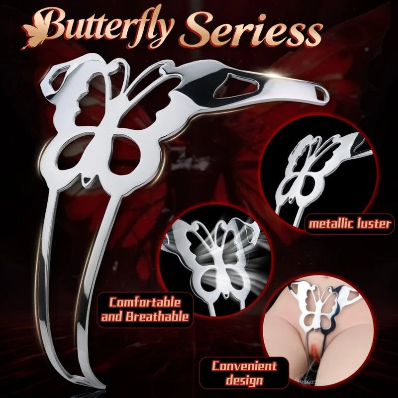 ButterflyBettieBondageMetall-HöschenohneSchritt–Erotik-TeaserBDSMStraponSexspielzeug