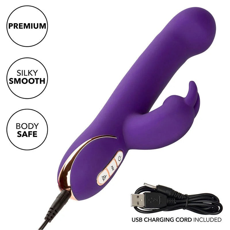 CALEXOTICS–JACKRABBITVIBRATORUNDSTIMULATOR7VIBRATIONSSTUFENUNDSTIMULIERENDEWELLENBLAU