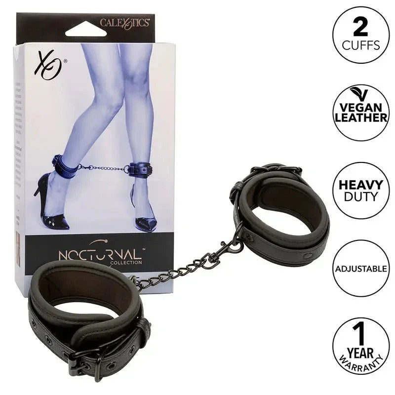 CALEXOTICS–NOCTURNALFUSSMANSCHETTENLEDERVERSTELLBARSCHWARZ