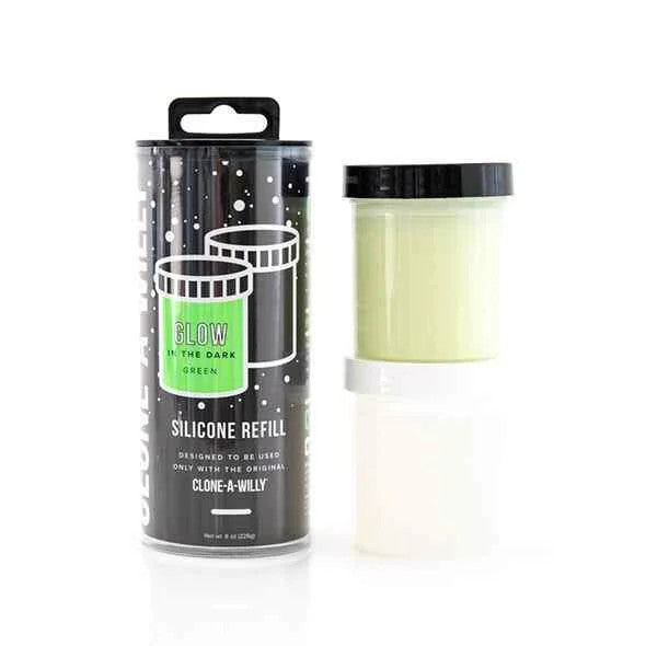 Clone-A-Willy–RefillGlowintheDarkGreenSilicone226g
