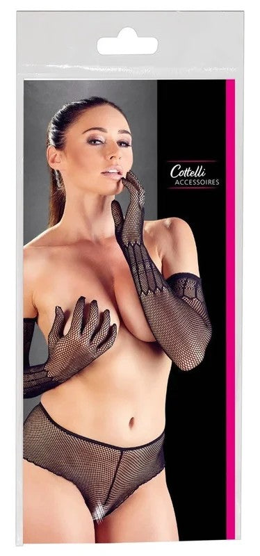 CottelliAccessoires–NetzhandschuheoberarmlangSchwarz