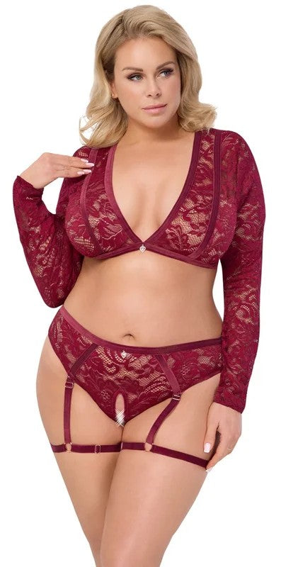 CottelliBONDAGELangarm-Top&Straps-SlipouvertimSetinXLbis3XL