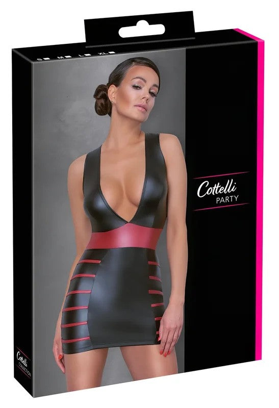 CottelliParty–Gestreiftes,figurbetontesKleid(schwarz-rot)–L