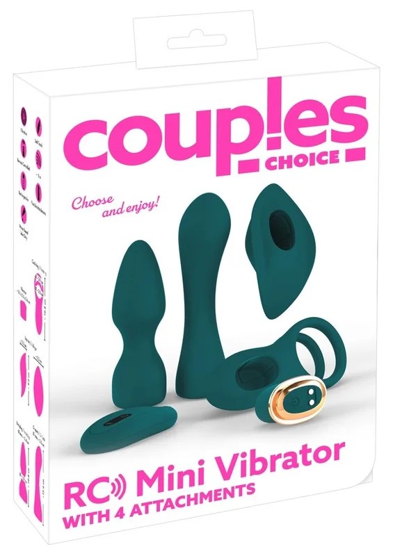 CouplesChoiceMiniVibratorwith4Attachments