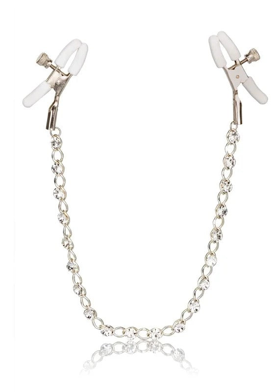 CrystalChainNippleClampsSilver