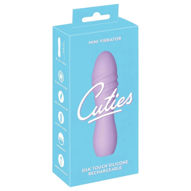 CutiesMini3–Akku,wasserdichterSpiral-Vibrator(lila)