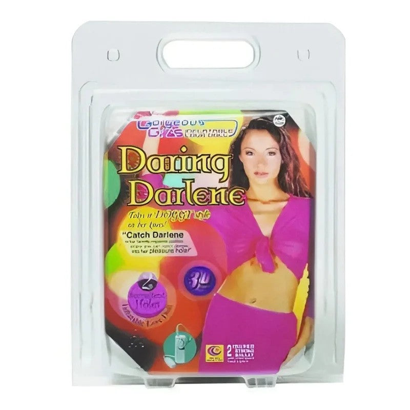 DaringDarleneaufblasbarePuppemit3D-GesichtundPerücke–Blond