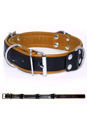 DeluxeBondageHalsband–Schwarz/Gelb