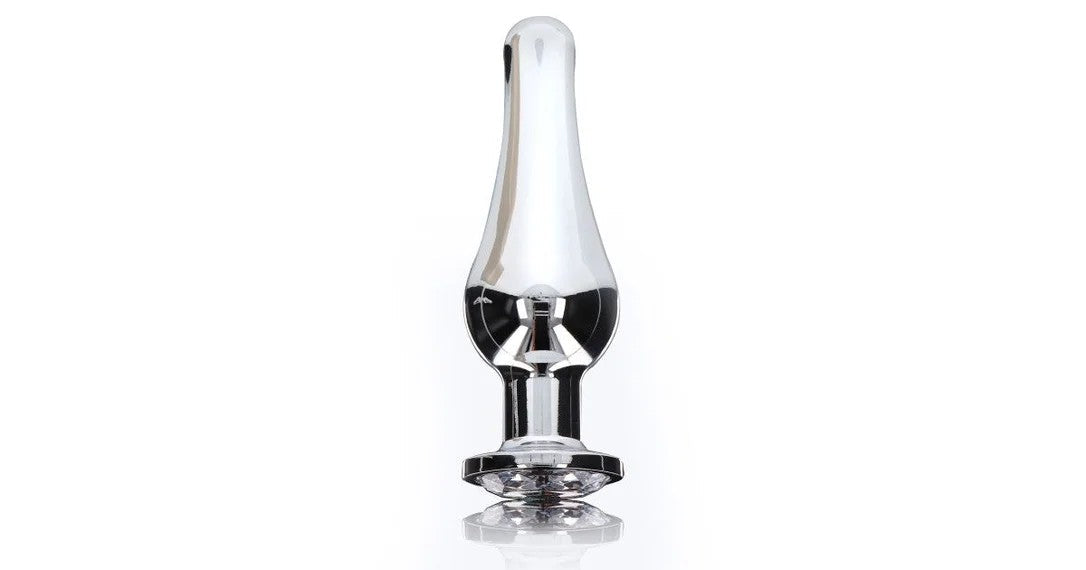 DiamondButtplugBumBijouSilver