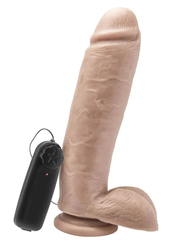 Dildo10in.w/BallsVibratorSkin
