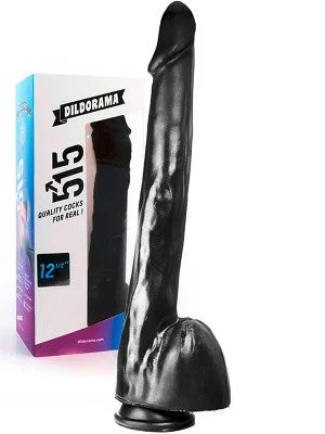 Dildorama515lineXXLDildo12.5inchSuction–Black