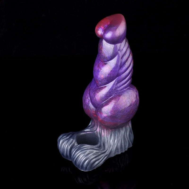 DunkelvioletterPenis-ExtenderausSilikon–Passendfür15cmgroßeTrägermitimmersivemGriffundTextur