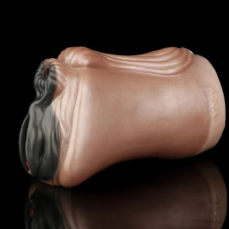 Ebenholz-Pferdemuschi,realistischerTiersex–Silikon-Taschenmasturbator,männlicherBlowjob-Streichler