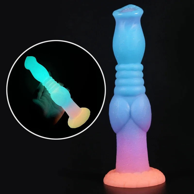 Exotischer9-Zoll-Monsterdildo,langerButtPlug–leuchtendegeknoteteDildosfürFrauen,Masturbation