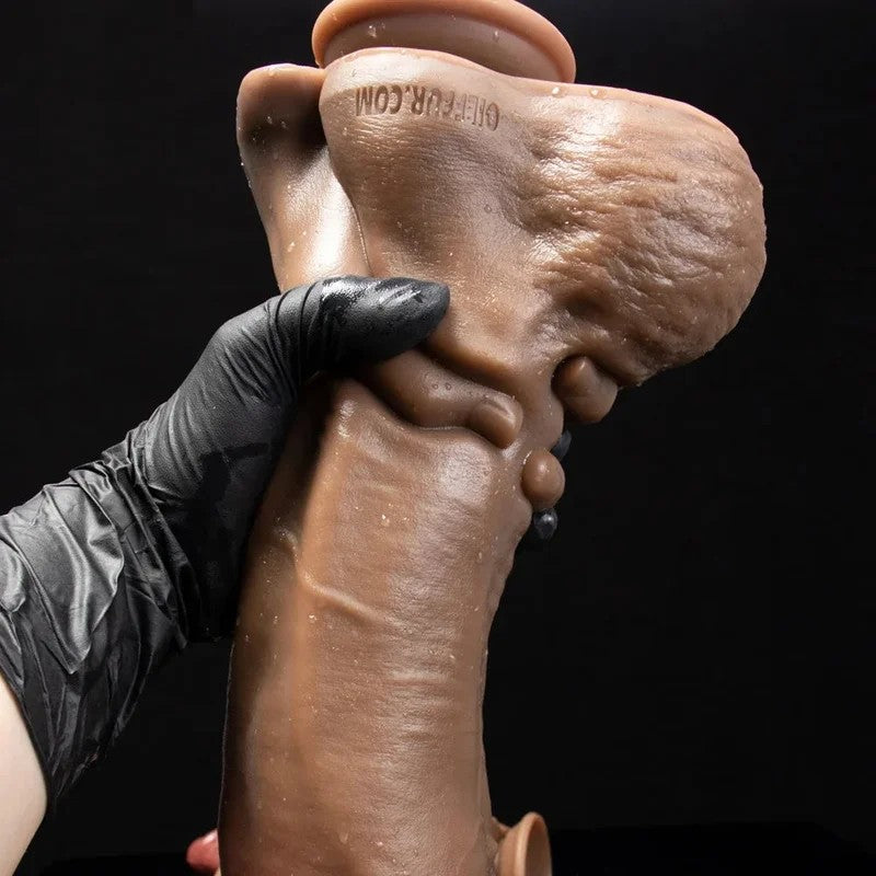 ExotischerAnaldildoausEbenholz–geknotetes,realistischesMonster-Dildo-SexspielzeugfürFrauen