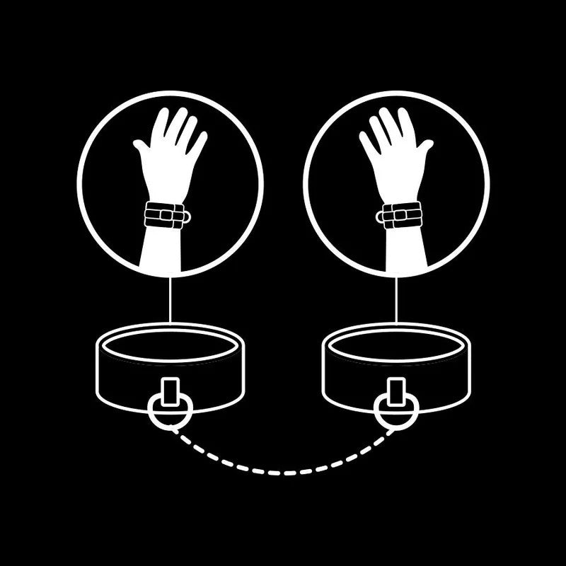 FETISHSUBMISSIVE–HANDSCHELLENAUSVEGANEMLEDERMITNOPRENE-FUTTER