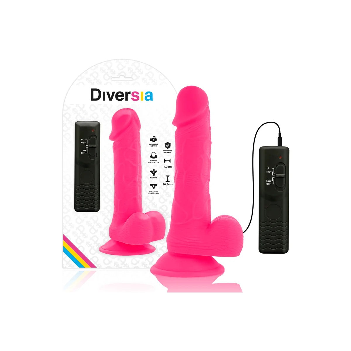FLEXIBLERVIBRIERENDERDILDOROSA20.5CM-O-4.2CMVONDIVERSIA