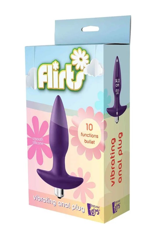 Flirts10FunctionsVibratingPlugPurpl