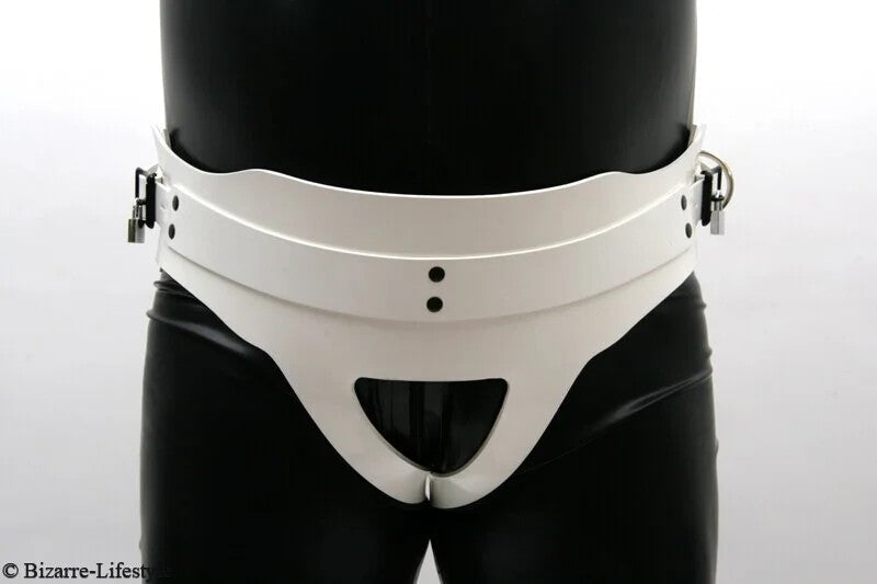 ForcedbeltdeluxewhiteoptionlockableLlockableFrontclosednotmodifiedwith4lockschromed