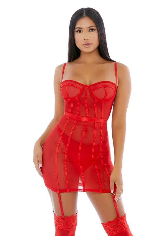 ForplaySheerIntimacyMeshDressSetredS