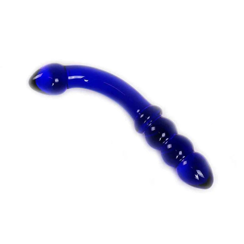 GlassDildoBlueCurve