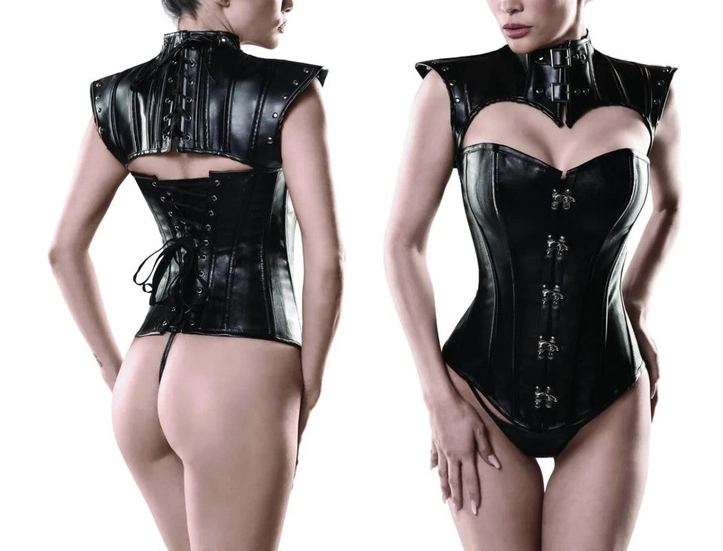 GREYVELVETCorsagewithshoulderpartS–XXL
