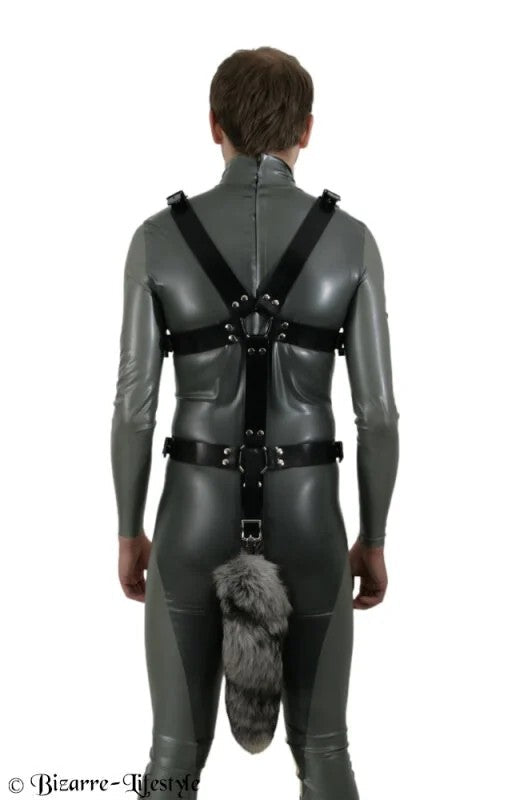 GummiDoggy/PuppyHarnessmitFellschwanz