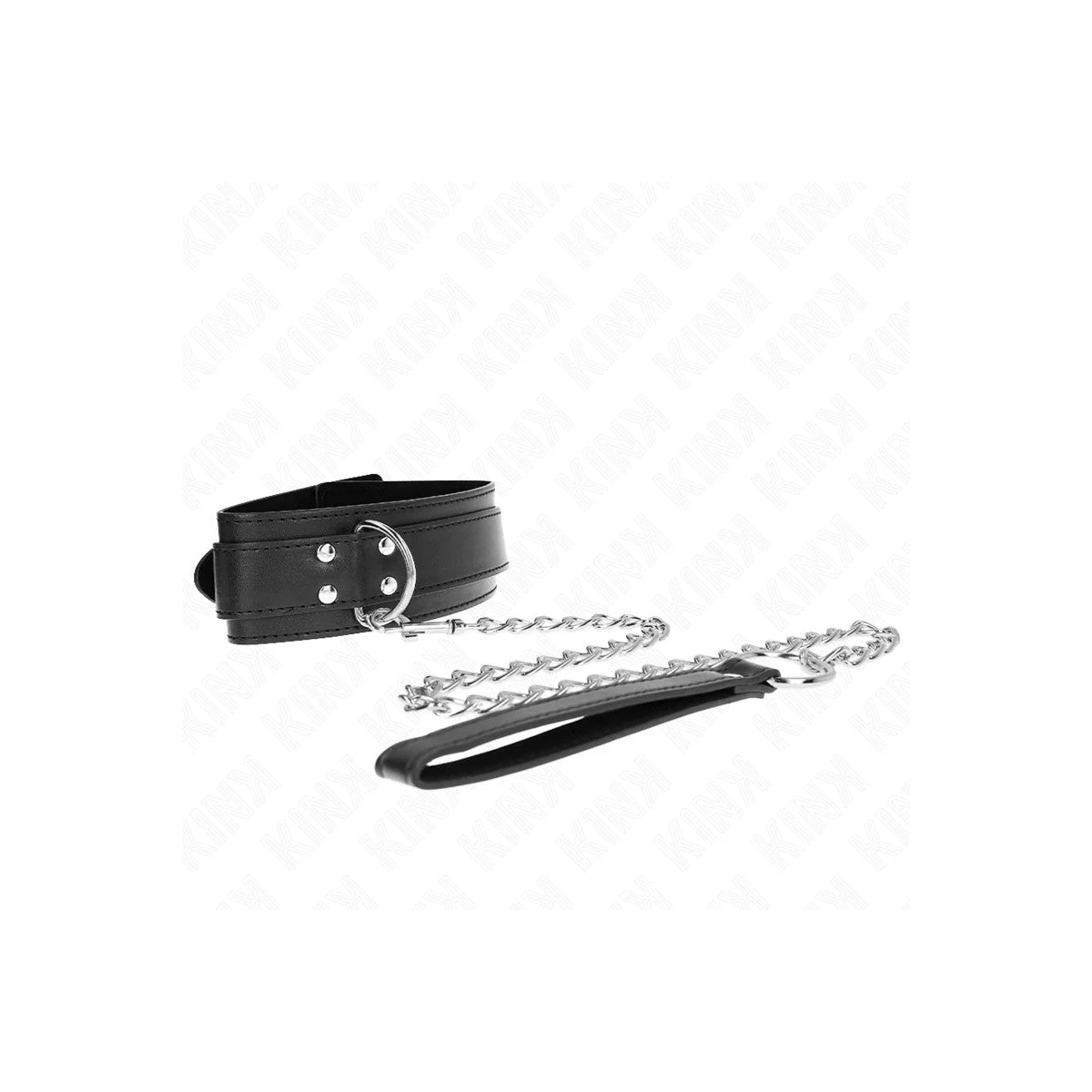HALSKETTEMITRIEMEN65CMSILBERSCHNALLENVERSTELLBAR33-46CMX5,5CMVONKINKCOLLAR&GAG