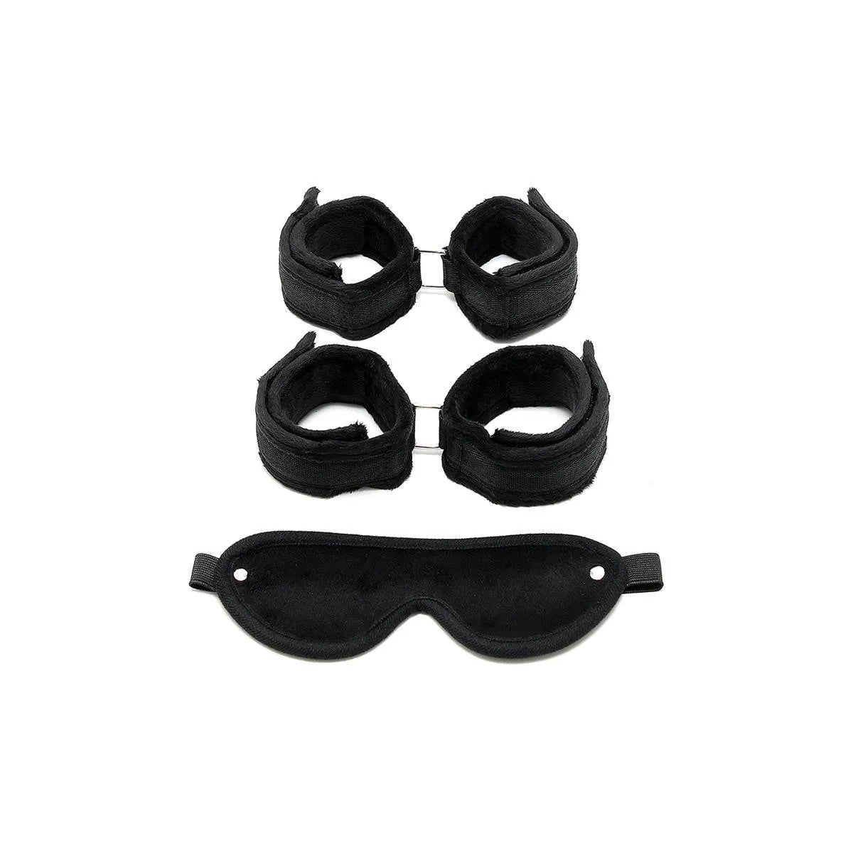 HANDSCHELLEN,FUSSFESSELNUNDMASKESCHWARZVONBONDAGEPLAY