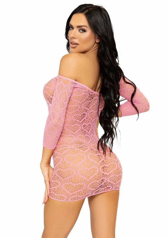 HeartNetMiniDressPinkOS