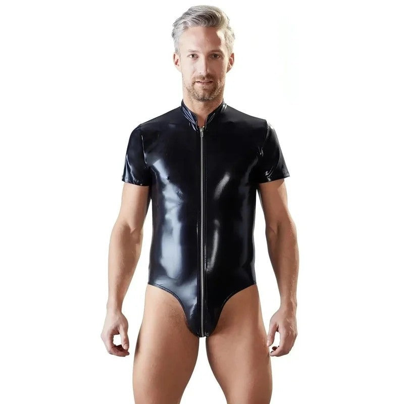 Herren-BodyinWet-Look-OptikmitReißverschluss