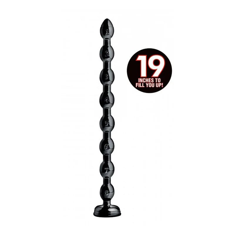 Hosed–Analschlange„Beaded“–schwarz