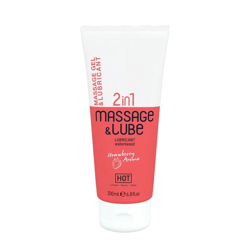 HOT2in1Massage&LubeStrawberry200ml