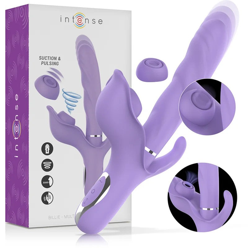 INTENSE–BILLIEMULTIFUNKTIONALERWIEDERAUFLADBARERSAUGVIBRATORMITLILADRUCKKNOPF