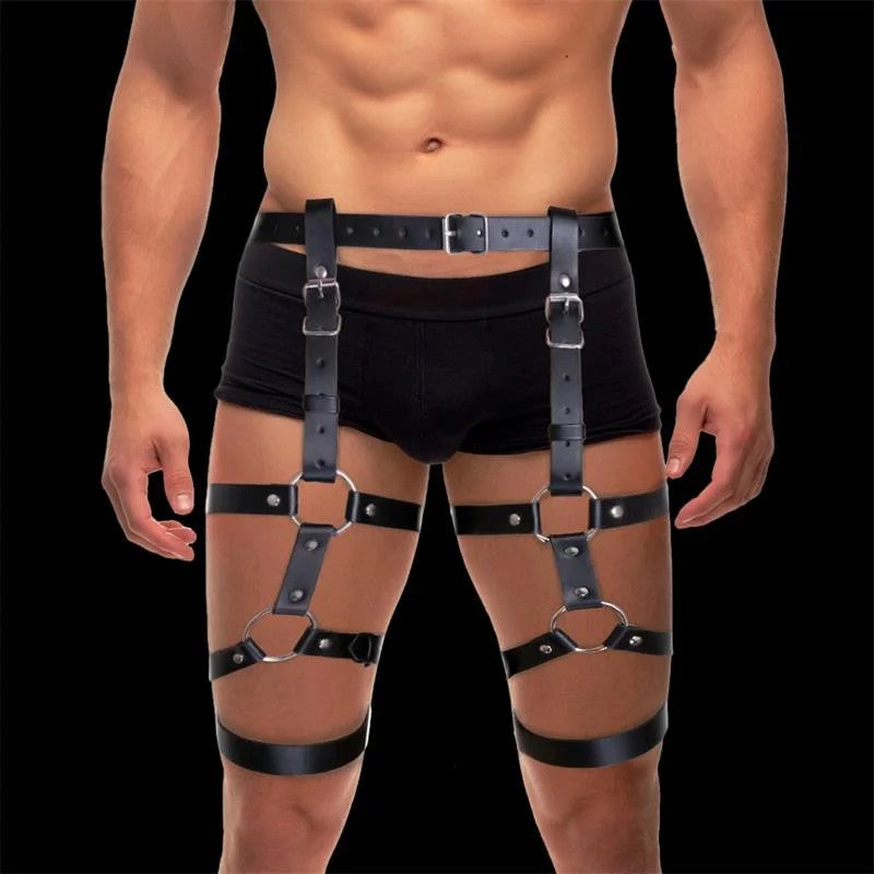 InToYouBDSMLineFabianLeg&WaistBondageHarnessBlack