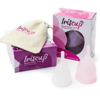IRISCUP–GROSSERROSAMONATSTASSE+KOSTENLOSERSTERILISATORBEUTEL