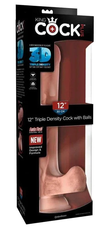 KingCock–TripleDensityCockwithBallsFlesh33cm