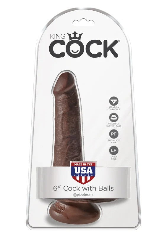 KingCock6″CockwithBallsbraun