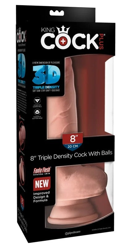 KingCock8″TripleDensityFatCockwithBalls